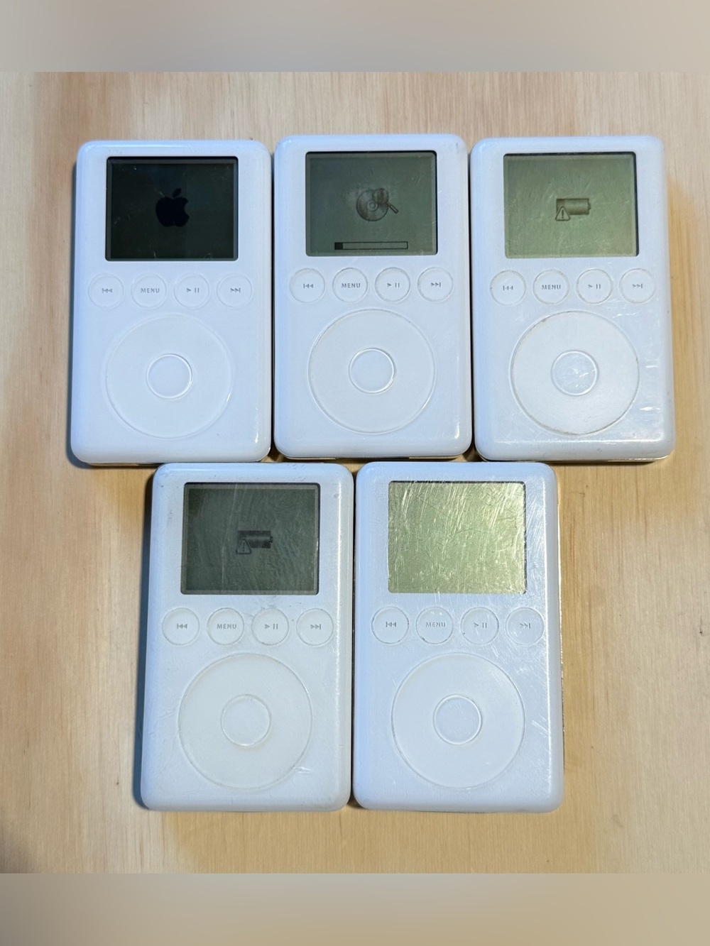 5-iPod Classic 3rdGen Model:A1040/10-40GB BROKEN Bad Batteries/Hard-Drives Read